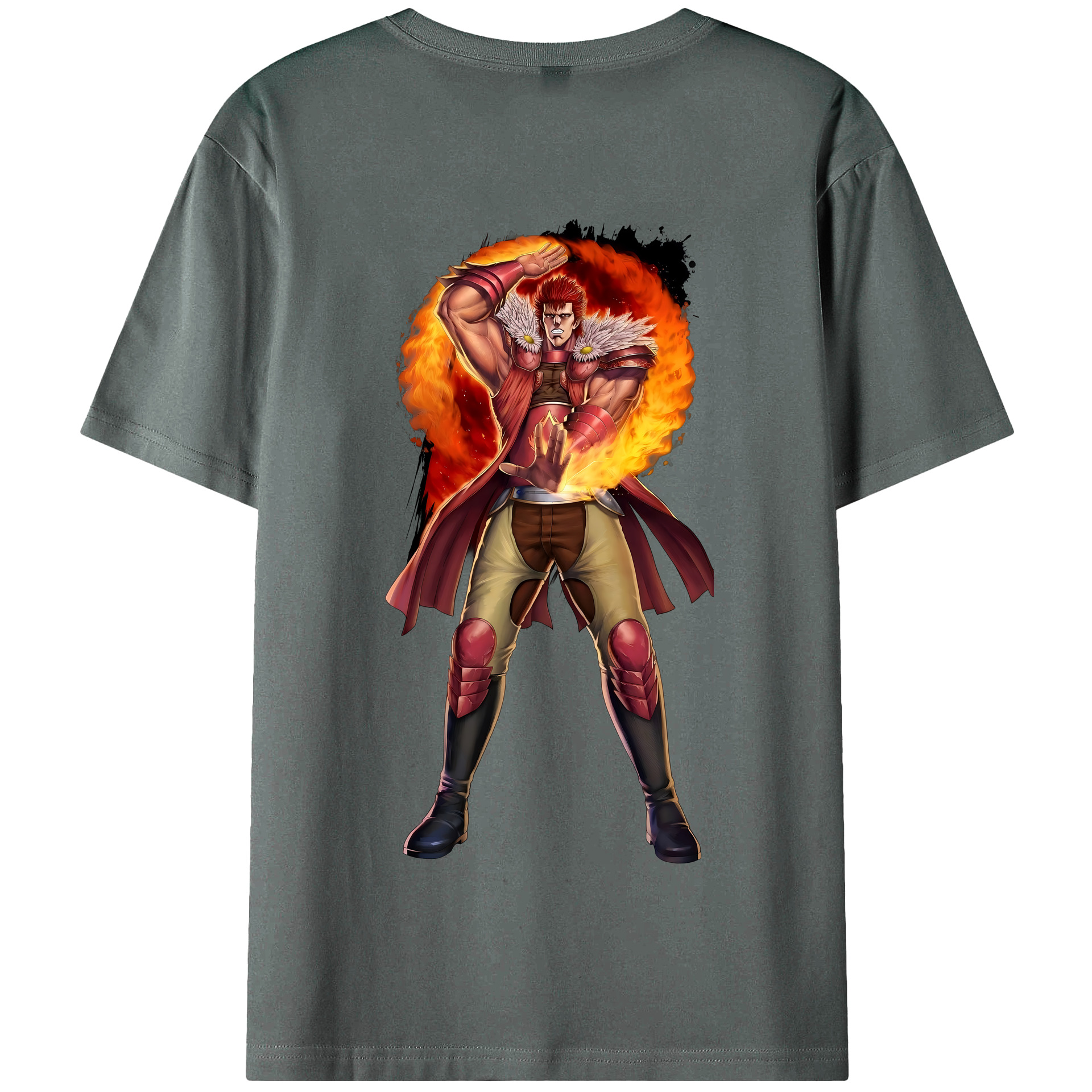 （画像用） 北斗の拳 Fist of the North Star 綿100％半袖Tシャツ（背面プリント）